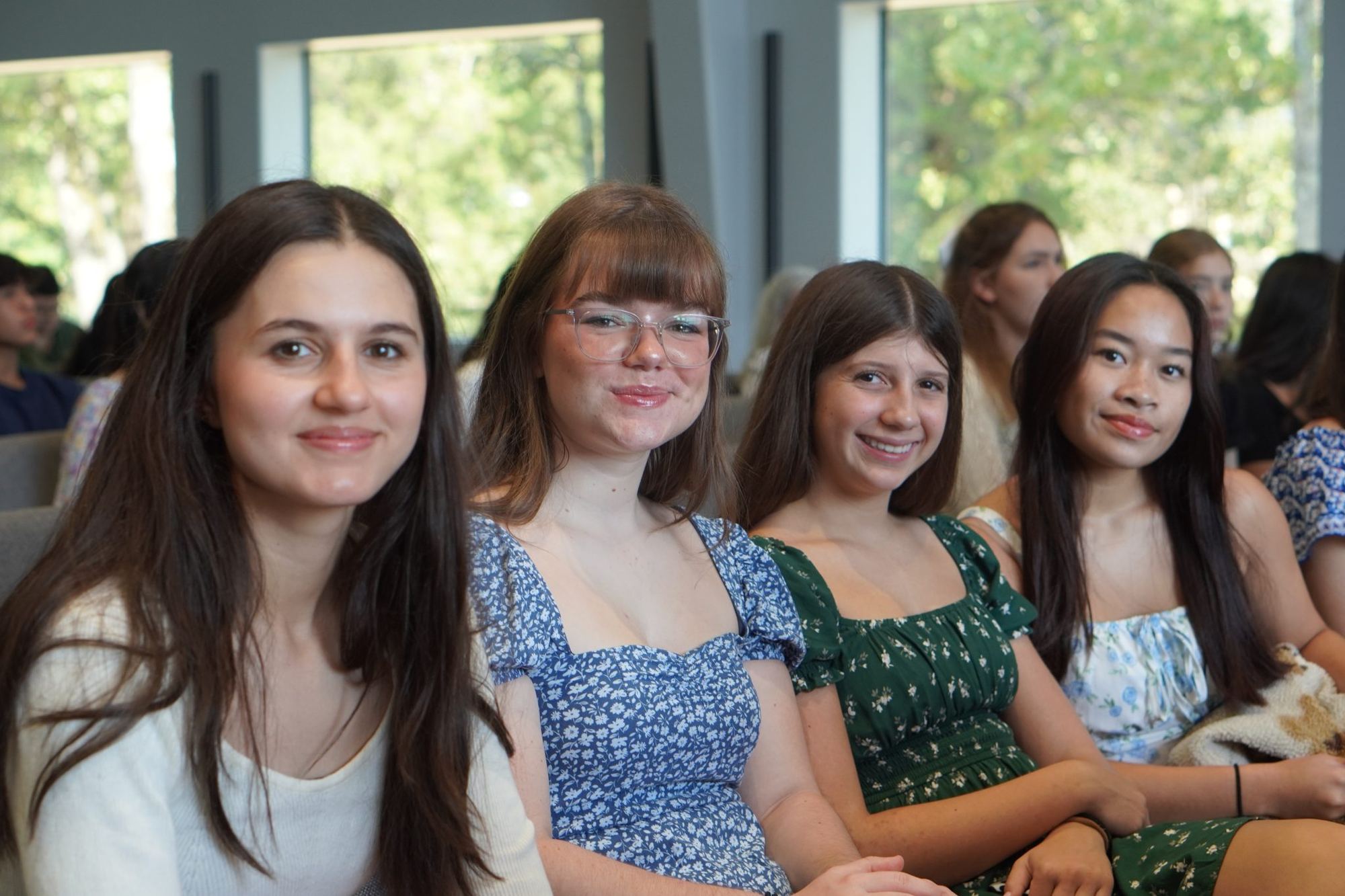 Students gathered together at a school event